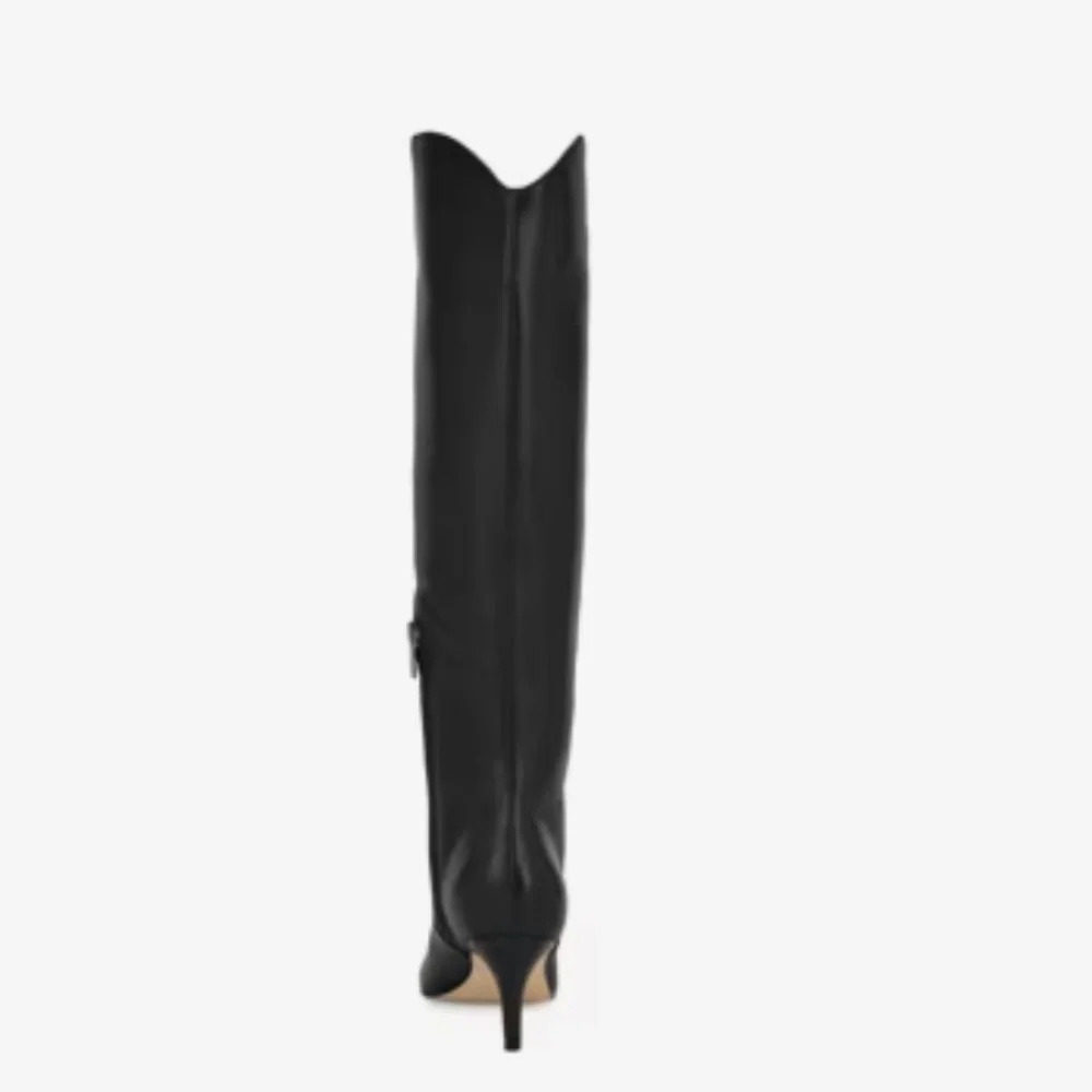 Elegant Black Sirena Knee-High Boots Nine West
